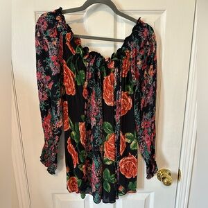 Free People pretty floral top.
